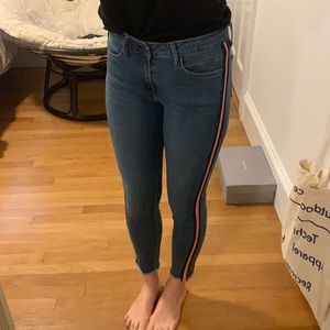 Just Black Striped Jeans Size 27